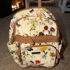 Floral Cream Backpack